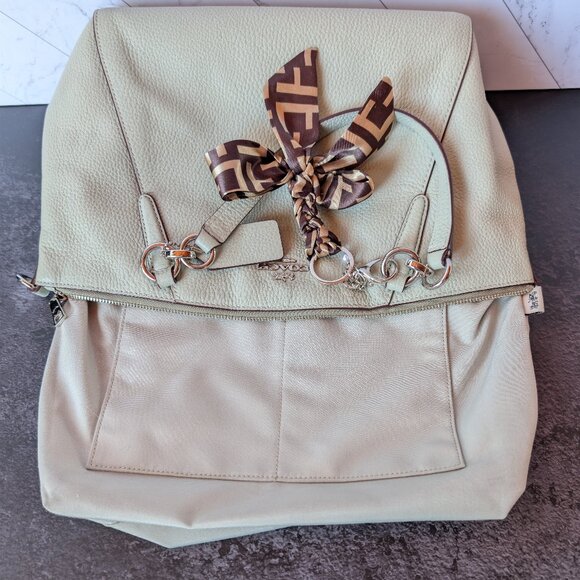 Coach Pebbled Leather Satchel with Strap & Bow Charm F28993 - Picture 10 of 16